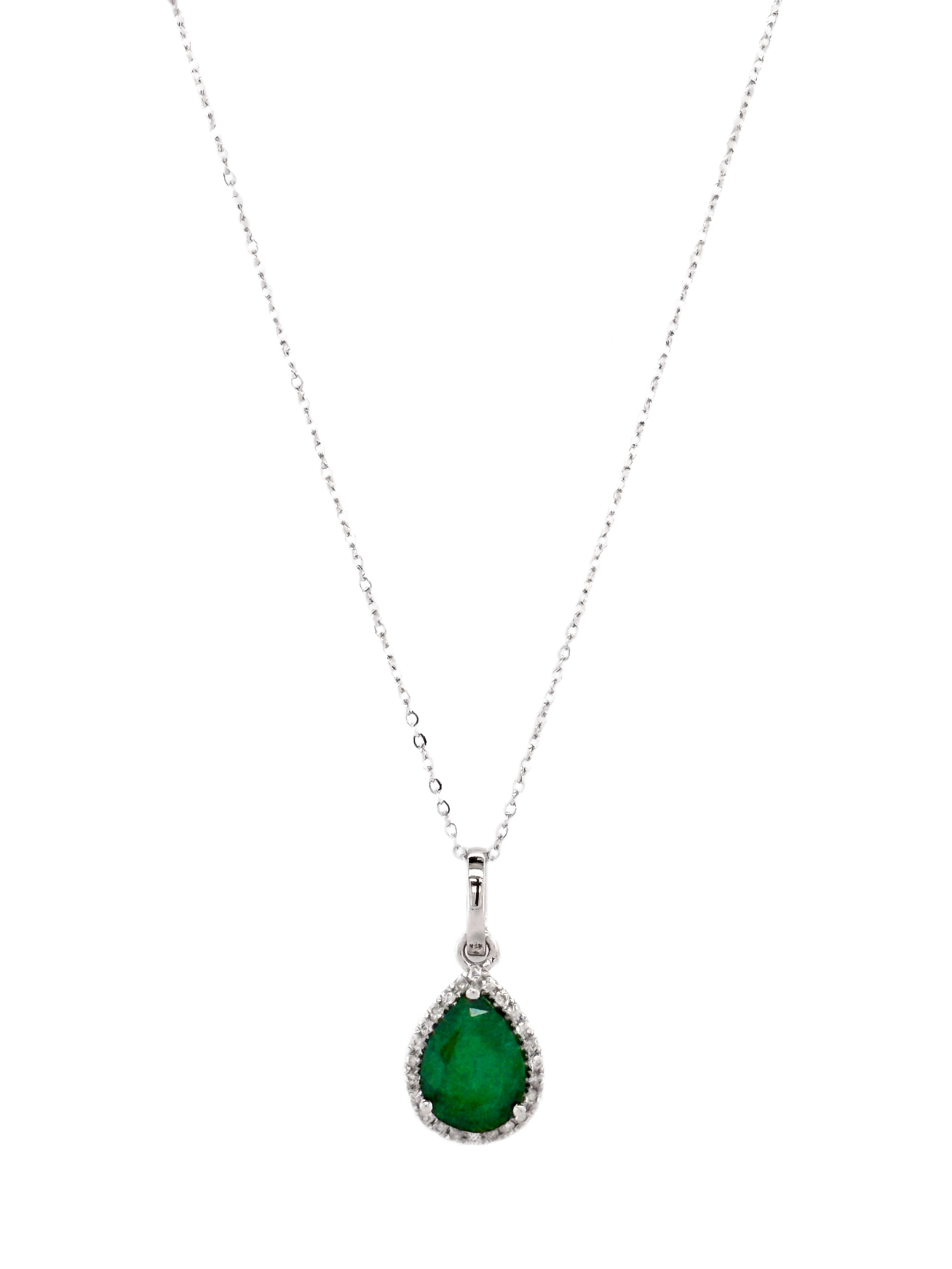 EMERALD PENDANT W/CHAIN-19358X6PS